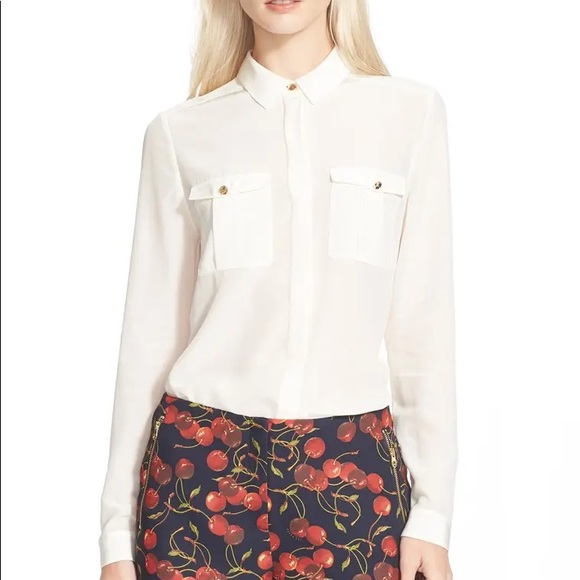 TED BAKER LONDON Anusha Silk Shirt - Picture 1 of 8